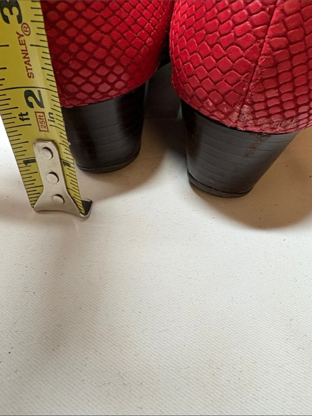 Cole Haan Red Textured Leather Wedge Flat Size 8